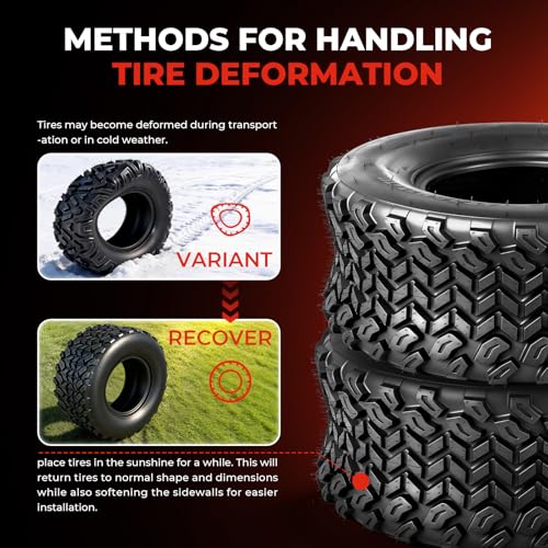 Set of 2 22x9.5-10 ATV UTV Tires, 22x9.5x10 All-Terrain Tires, 6PR