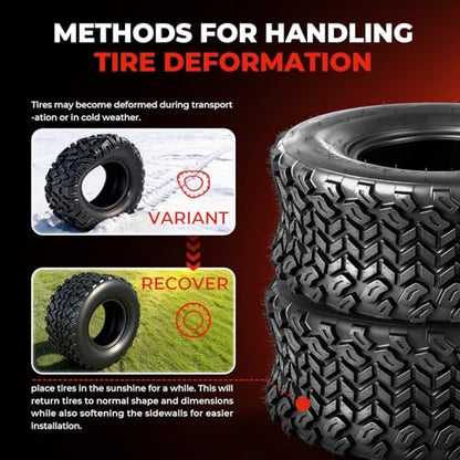 Set of 2 22x9.5-10 ATV UTV Tires, 22x9.5x10 All-Terrain Tires, 6PR
