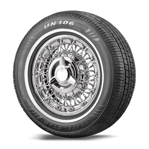 Set of 4 (FOUR) Travelstar UN106 225/75R15 18mm White Wall Radial Tire - size: 225/75R15