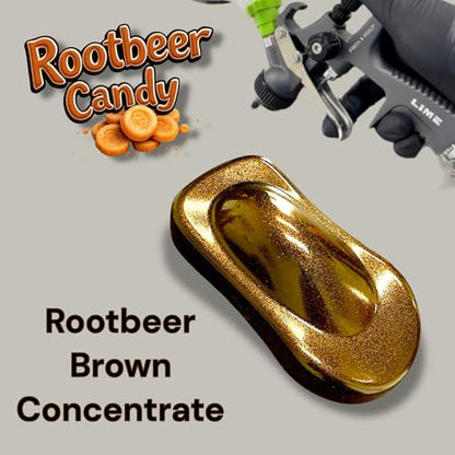 LiME LiNE Rootbeer Brown Candy Concentrate, Automotive Solvent Based Transparent Paint over Pearls, Metal Flake and Metallics (1 Pint) - color: Brown