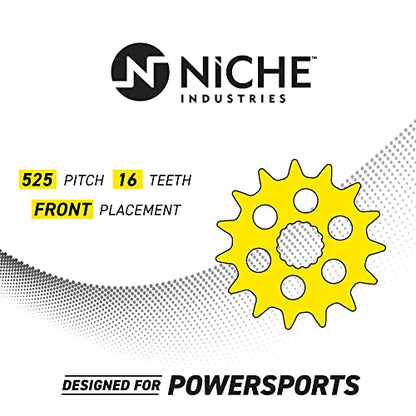 NICHE Drive Sprocket Chain Combo for Honda CBR600RR Front 16 Rear 43 Tooth 525V O-Ring 112 Links - size: O-Ring Chain