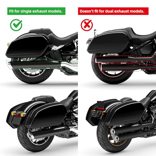 TCMT Saddlebag Saddle Bags Left+Right Fit For Harley Sport Glide FLSB 2018-2024 - color: Black Set A, size: Fit For Sport Glide