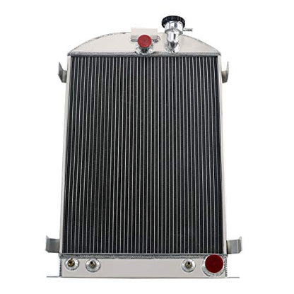 4 Row Aluminum Radiator for 1930-1936 Ford Model-A Hot Rod Chevy V8