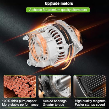 SCITOO 110A Alternator Fits for Nissan for Pathfinder 2004, 350Z 2003-2006 - size: 130A, style: 11150 Alternator