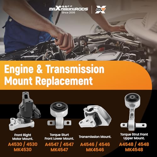 maXpeedingrods Engine Motor Mounts Transmission Mount Kit for Honda Civic L4 1.8L 2006-2011 Replace OE A4530 A454 A4547 A4548 - size: for Honda Civic L4 1.8L 2006-2011