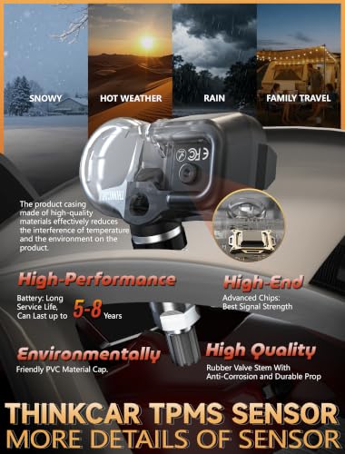THINKCAR TPMS Sensor Set for Lexus,315MHz Tire Pressure Monitoring Sensor