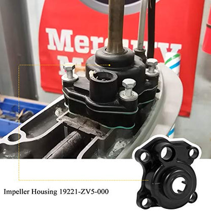 Outboard Water Pump Impeller Repair Kit Compatible with Honda 40 50 hp BF35A BF40A BF45A BF50A BF40D BF50D, Water Pump Rebuild Kit with Impeller Housing Replace for 06193-ZV5-020