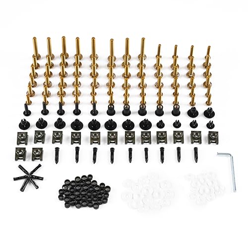 Fairing Bolt Kit for Honda CBR1000RR 2004-2011 Body Kits Screws Nuts-Gold - color: Gold
