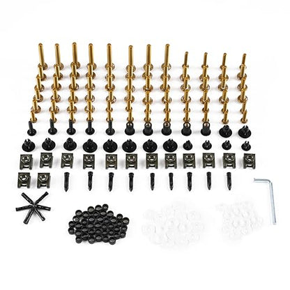 Fairing Bolt Kit for Honda CBR1000RR 2004-2011 Body Kits Screws Nuts-Gold - color: Gold