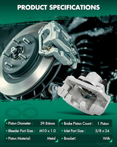 SCITOO Front Right Disc Brake Caliper With Bracket 18B4779 Silver - size: Front Passenger[18B4779]Silver