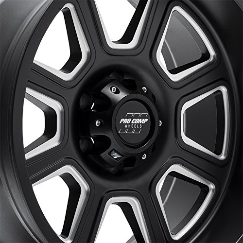 PRO COMP Alloys 5164-213647 Black Wheel with Alloy Steel (20 x 10. inches /6 x 135 mm, -18 mm Offset)