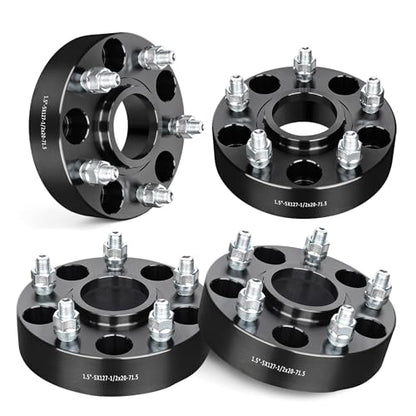 EVIL ENERGY 5x5 Wheel Spacers 1.5", 71.5mm Hub Bore Hubcentric 1/2x20 Studs - color: Black, size: 1.5 inch