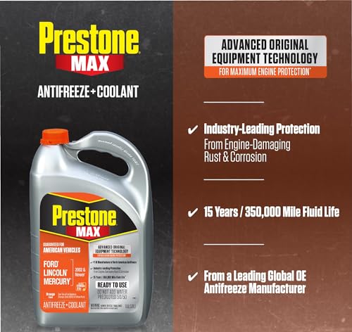Prestone MAX Orange 50/50 Antifreeze Automotive Coolant, Pack of One