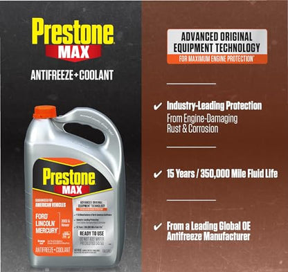Prestone MAX Orange 50/50 Antifreeze Automotive Coolant, Pack of One