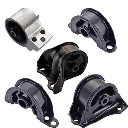 ENA Engine Motor and Trans Mount Set of 5 Compatible with Acura Integra 1.8L 1994 1995 1996 1997 1998 1999 2000 2001 2002 Automatic Transmission Replacement for A6502 A6506 A6520 A6551 A6571