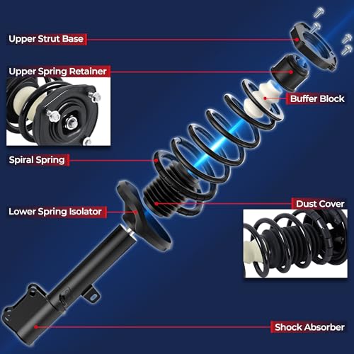 MOSTPLUS Rear Strut Shock Assemblies Compatible with 2000-2004 Infiniti I30 I35 2000-2003 Nissan Maxima (Set of 2) - size: Front Struts, style: 2000-2003 Maxima