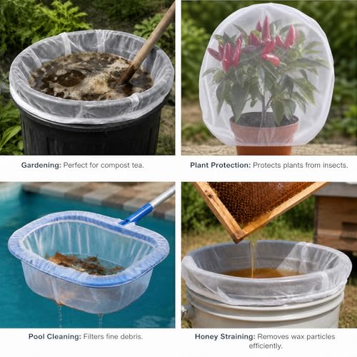 Sukh 10pcs Paint Strainer Bag - 5 Gallon Paint Filter Mesh Strainer