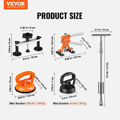 VEVOR 117 PCS Car Dent Puller Kit, Paintless Dent Repair Tool with Lifter, Slide Hammer & Suction Cup for Auto Body Dents, Hail Damage, Door Dings - size: 117pcs