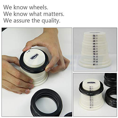 WHEEL CONNECT Hub Centric Rings, 73.1 to 64.1, Set of 4, ABS Plastic Hubrings, O.D:73.1-I.D:64.15 (64.1) mm. P - size: OD73.1--ID 64.15mm