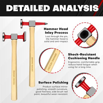 C&T 6 Piece Heavy Auto Body Repair Tool Hammer Dolly Set - size: 6pc