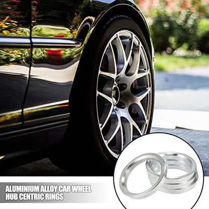 X AUTOHAUX 4pcs Aluminium Alloy Hub Centric Rings Wheel Bore Center Spacer - size: 60.1mm