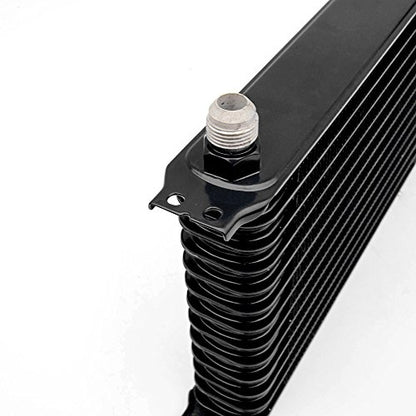 Vrracing 15 Row 10AN Universal Engine Transmission Oil Cooler+7" Fixed Cooling Fan Kit
