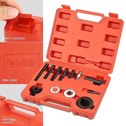 DNA Motoring 12Pcs Power Steering Pulley Puller Remover and Installer Tool Kit on Most Engines,TOOLS-00295 - style: 12Pc Steering Pulley Puller
