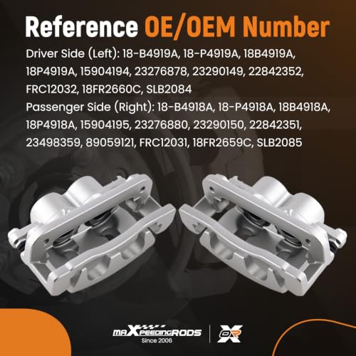 maXpeedingrods New Front Brake Calipers for Chevy Silverado 1500 2008-2018 - size: 18-B4919A+18-B4918A