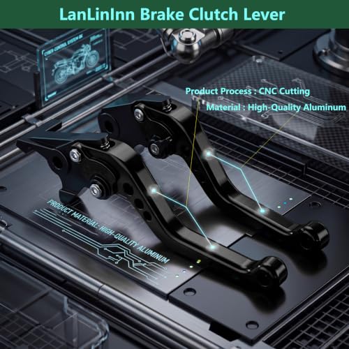 Motorcycle Brake and Clutch Levers Fit For ZX-6R ZX636 2019-2024 2025 2026 - color: Black