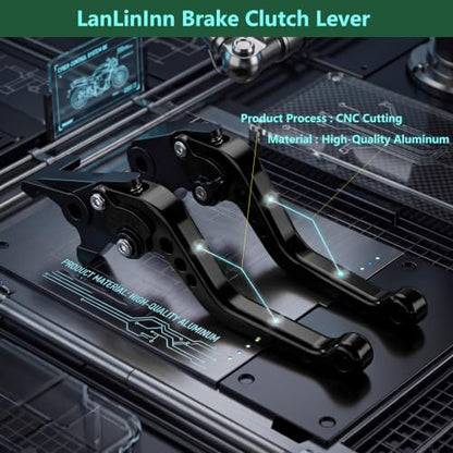 Motorcycle Brake and Clutch Levers Fit For ZX-6R ZX636 2019-2024 2025 2026 - color: Black