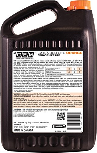 Recochem OEM 86-374OEM Orange Premium Antifreeze Concentrate Extended Life ORANGE, 1 gallon, 1 Pack - color: Orange, style: Concentrate