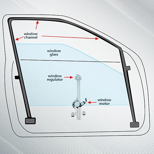 FINDAUTO 751-062 Power Window Regulator for 2016-2020 for Cadillac Escalade