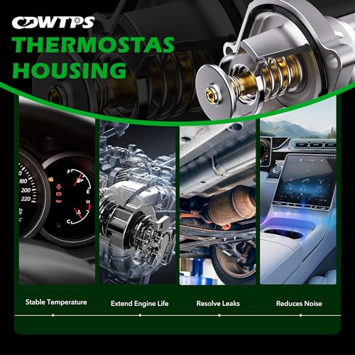 CDWTPS Aluminum Engine Coolant Thermostat Housing Assembly fit for Chevy - size: 902-821