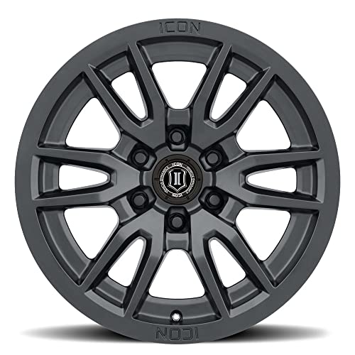 ICON ALLOYS VECTOR 6 17X8.5 6X139.7 0 SATIN BLACK WHEEL