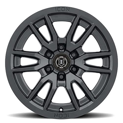 ICON ALLOYS VECTOR 6 17X8.5 6X139.7 0 SATIN BLACK WHEEL
