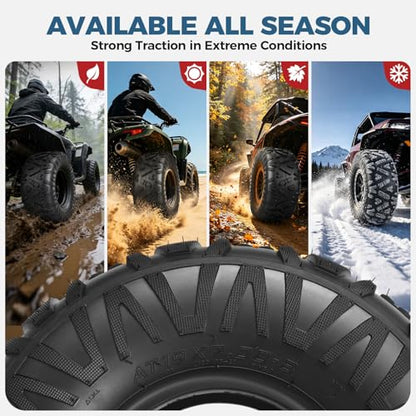 PROPARTS 19x7-8 ATV/UTV Tires 4-Ply 19x7x8 19-7-8 All Terrain Off-Road Mini Bike Tire for Mud, Sand Rock and Trail, Tubeless, Set of 2 - size: 19x7x8