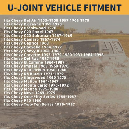 U Joints Rear Drive Shaft Universal Joints Kit for Chevy One-Fifty Series