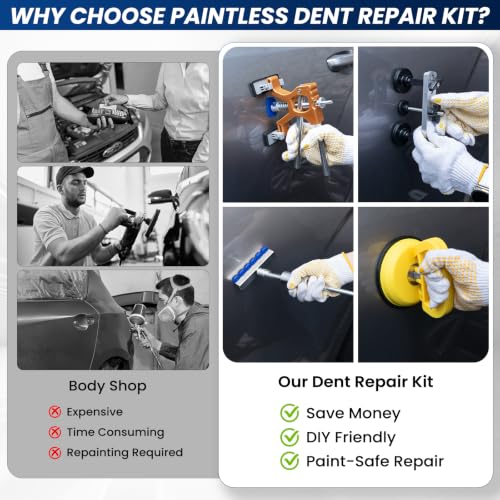 Car Dent Puller Kit 158PCS, Paintless Dent Repair Kit for Car