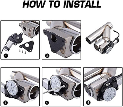 SPELAB Stainless Steel Exhaust Pipe Kit (2.5 inch) - size: 2.5 inch