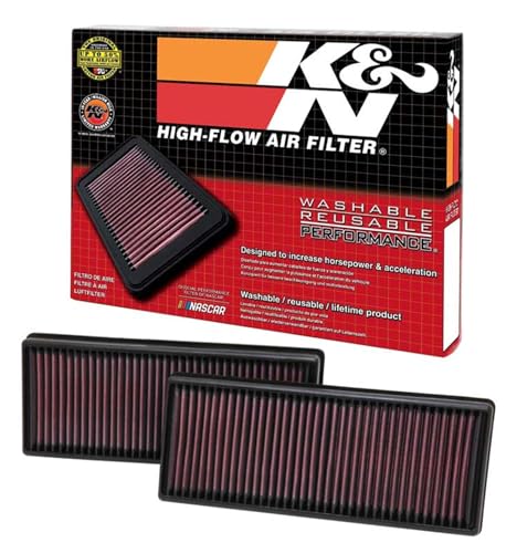 K&N High-Flow Original Lifetime Engine Air Filter: Increase Power: Premium, Washable: Compatible with 2011-2019 Merecedes Benz: (See Product Description for Select Models), 33-2474