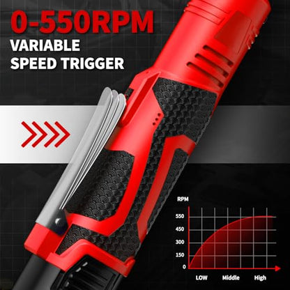 FULLYEA Cordless Electric Ratchet Wrench Set,45Ft-lbs,550 RPM Power Ratchet