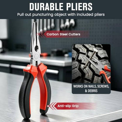 ORCISH Heavy Duty 98pcs Tire Repair Kit, Tubeless Tire Plug Kit for Flats - size: 98 Piece Set