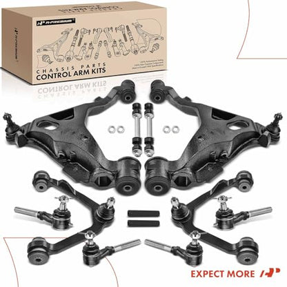 A-Premium 12Pcs Suspension Kit, Upper Lower Control Arm, Lower Ball Joint