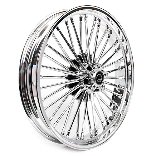 TOFR 21x3.5 16x3.5 Chrome Fat Spoke Wheels For Harley Touring Baggers 00-07 - color: Chrome, size: Front:21x3.5 Rear:16x3.5