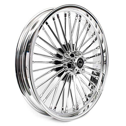 TOFR 21x3.5 16x3.5 Chrome Fat Spoke Wheels For Harley Touring Baggers 00-07 - color: Chrome, size: Front:21x3.5 Rear:16x3.5