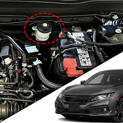 Brake Fluid Cap Replacement for Honda, Brake Master Cylinder Tank Fluid Reservoir Cap Compatible with Honda Accord Fit EV Hybrid S2000 Accessories 46662-SLE-J01 46662-SDC-A02 46662-S8A-003