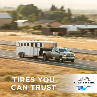 Trailquest ST225/75R15 Radial Trailer Tire on Rim, Silver, 5 Lug with 5x4.5" Bolt Pattern