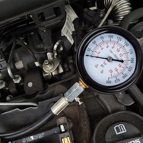 Clatoon 8pcs Petrol Engine Cylinder Compression Tester Kit 0-300PSI
