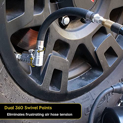 JACO Lightning L2X Quick-Connect Locking Tire Inflator Air Chuck Attachment - style: 90 Degree Head