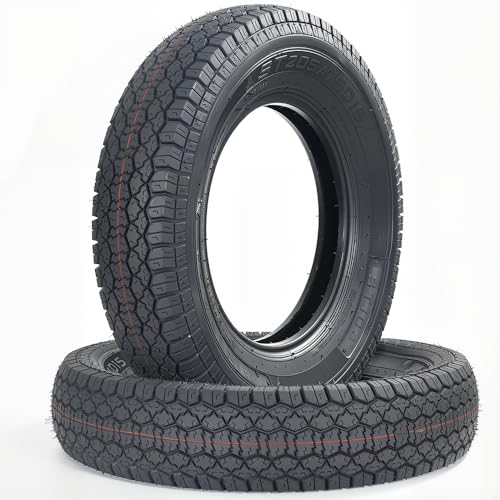 Set of 2 ST205/75D15 Trailer Tires for Utility, Boat & Cargo Trailers, Durable Heavy-Duty Replacement Wheels
